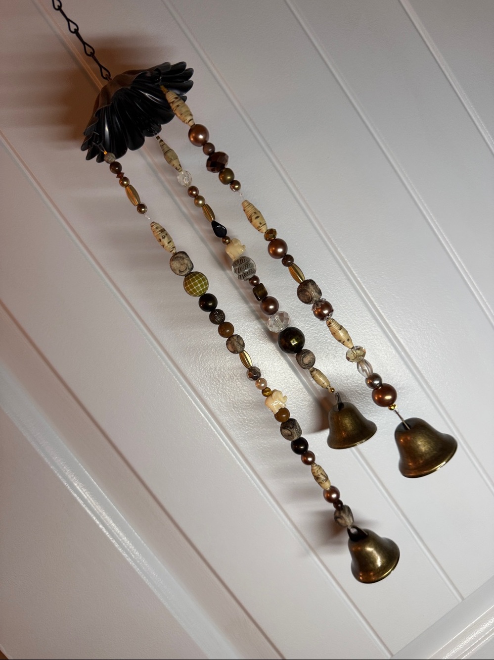 Multicolor Beaded Boho wind chimes with Bell Charms